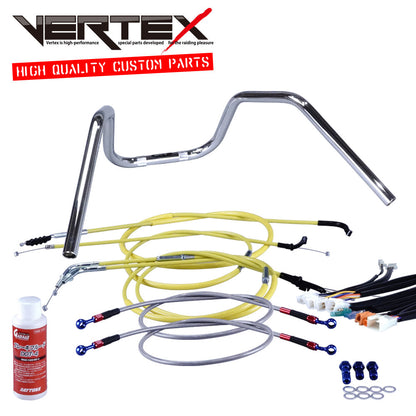 バンディット250 90-94年/GJ74 6ベントアップハンドル セット カラー ワイヤー