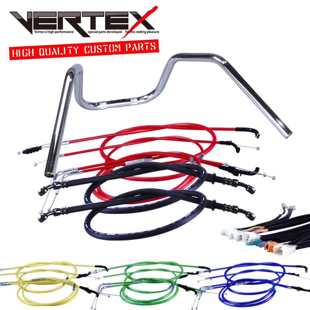 SR400/500 85-87年 1JR1JN 6ベントアップハンドル セット カラー ワイヤー