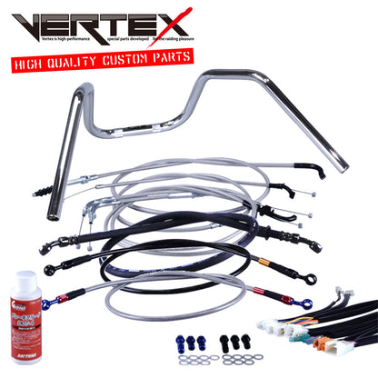 Zephyr 400 91- 6 Bent Up Handlebar Set Mesh Wire