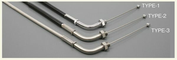 TMR Throttle Cable Type 3 Stainless Steel Fittings Outer Mesh Push/Pull Shared 800mm