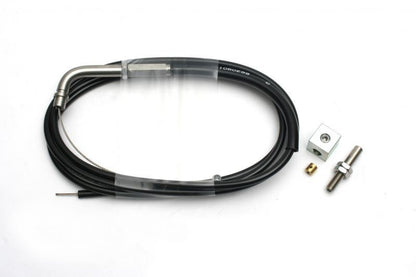 DIY Throttle Cable for High Throttle Kit EVO Series, 95-Degree Angle, Stainless Steel Fittings, Black Outer Casing, 1400mm, 1 Piece