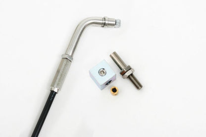 ハイスロットルキットEVOシリーズ用 DIYスロットルワイヤー 110度角 ステンレス金具 アウターブラック 1400mm 1本入