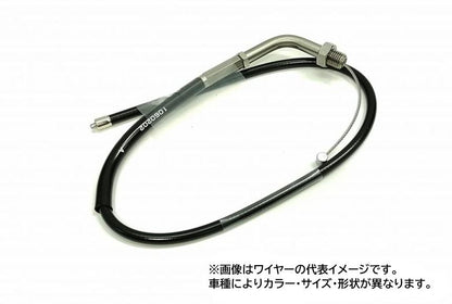 ハイスロットルキットEVO専用スロットルワイヤー 引き戻し共通 ステンレス金具/アウターブラック YZF-R7