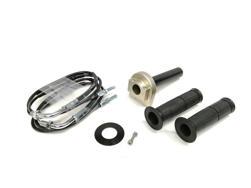 汎用スロットルキット タイプ1 メッキ金具 チタンゴールド 巻取φ32 900mm