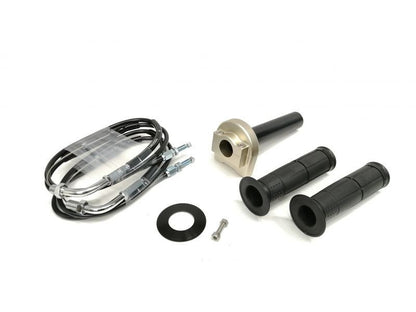 汎用スロットルキット タイプ1 メッキ金具 チタンゴールド 巻取φ32 900mm