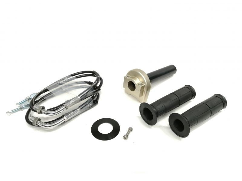 汎用スロットルキット タイプ1 メッキ金具 チタンゴールド 巻取φ40 700mm