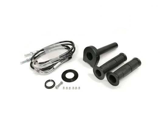 Universal Throttle Kit Type 2, Chrome Fittings, Black, Spool φ36, 700mm