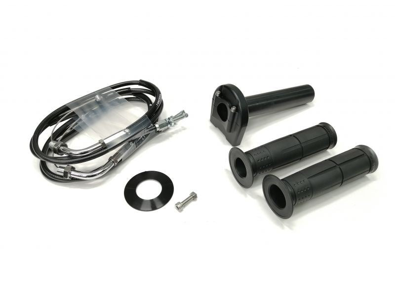 汎用スロットルキット タイプ3 メッキ金具 ブラック 巻取φ40 900mm