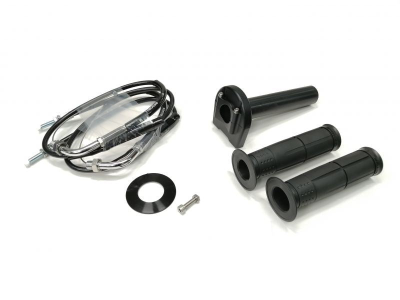 汎用スロットルキット タイプ3 メッキ金具 ブラック 巻取φ42 700mm