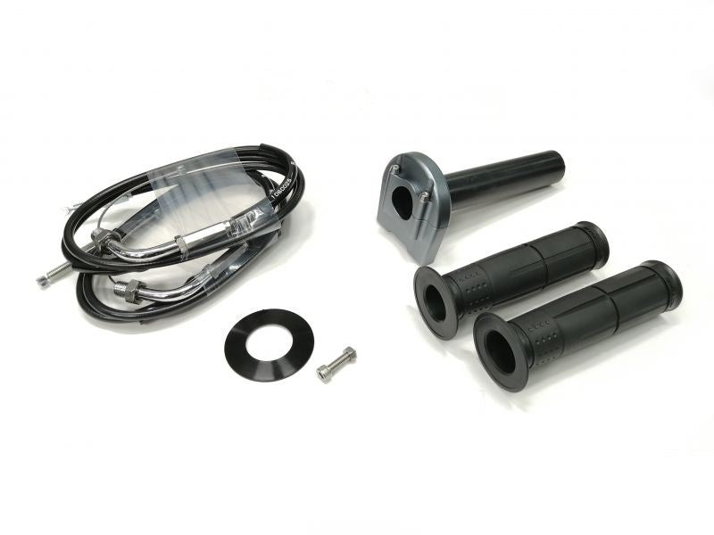 汎用スロットルキット タイプ3 メッキ金具 ガンメタ 巻取φ42 1050mm