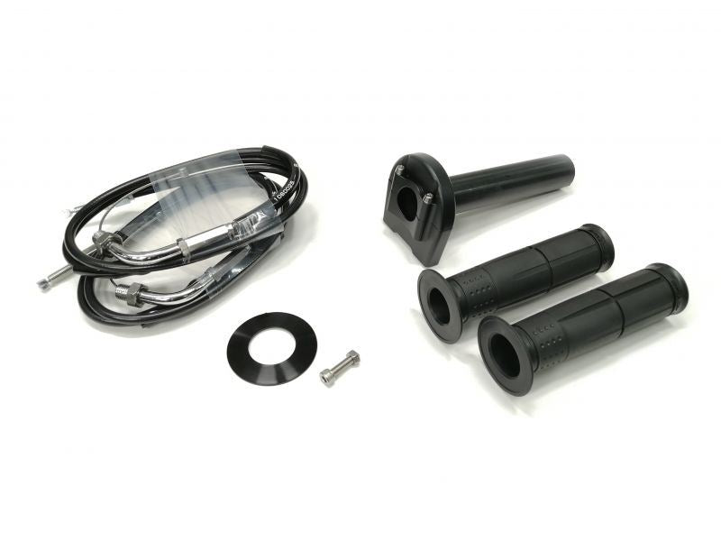 Universal Throttle Kit Type 3, Chrome Fittings, Black, Spool ø44, 1050mm