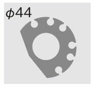 汎用スロットルキット タイプ3 メッキ金具 ブラック 巻取φ44 800mm