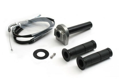 Universal Throttle Kit Type-1, Chrome Hardware, Gunmetal, Winding Diameter 40mm, 800mm