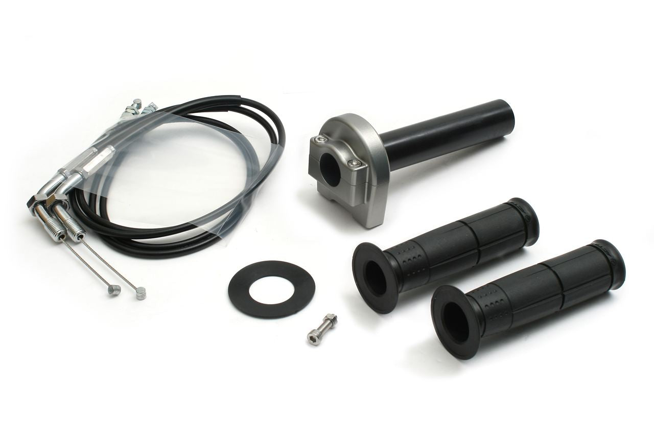 スロットルキット タイプ1 メッキ金具 ガンメタ 巻取φ36 700mm TMRキャブレターキット専用