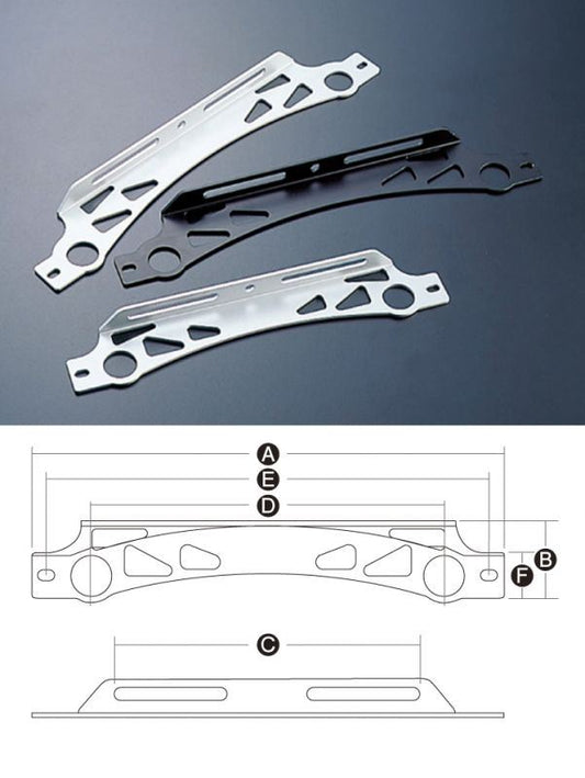 ラウンドコア用 汎用ステー シルバー 9インチ