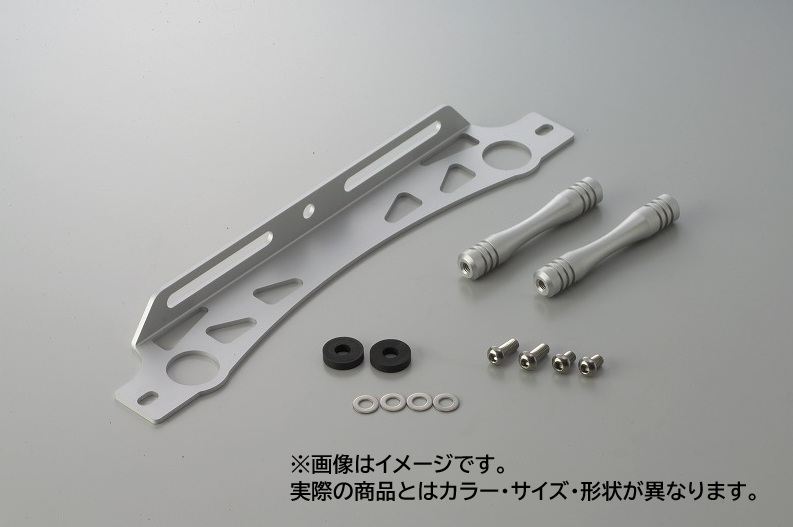 ビッグラジエーター専用 ラウンドオイルクーラーキットリペア ステーセット シルバー 9インチ/13段 ZRX1200R ZRX1100