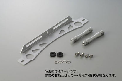 ビッグラジエーター専用 ラウンドオイルクーラーキットリペア ステーセット シルバー 9インチ/13段 ZRX1200R ZRX1100