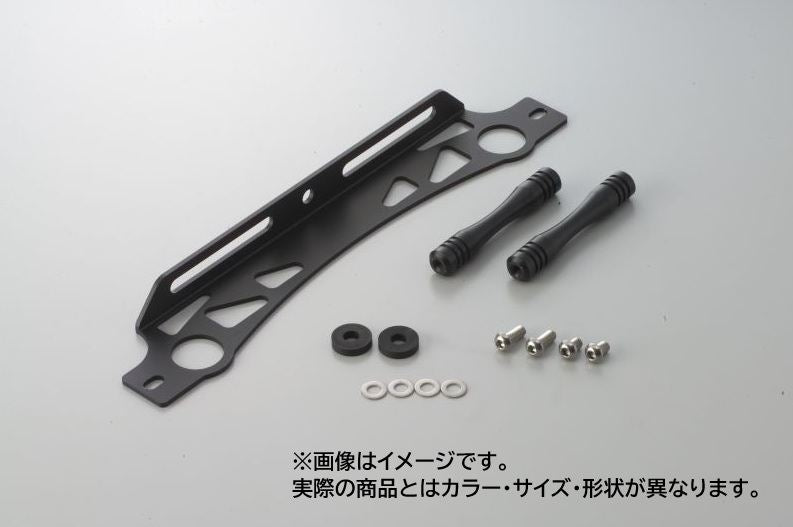 ビッグラジエーター専用 ラウンドオイルクーラーキットリペア ステーセット ブラック 9インチ/13段