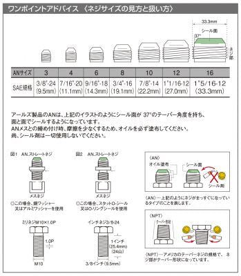 バンジョーアダプター ブルー #6/14mm