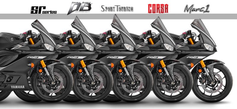 Screen Double Bubble Dark Smoke YZF-R25 YZF-R3