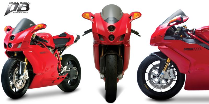 Screen, double bubble, clear - Ducati 749/999