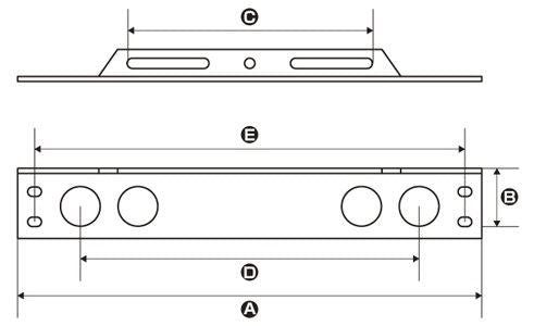 ストレートコア用 汎用ステー ブラック 9インチ