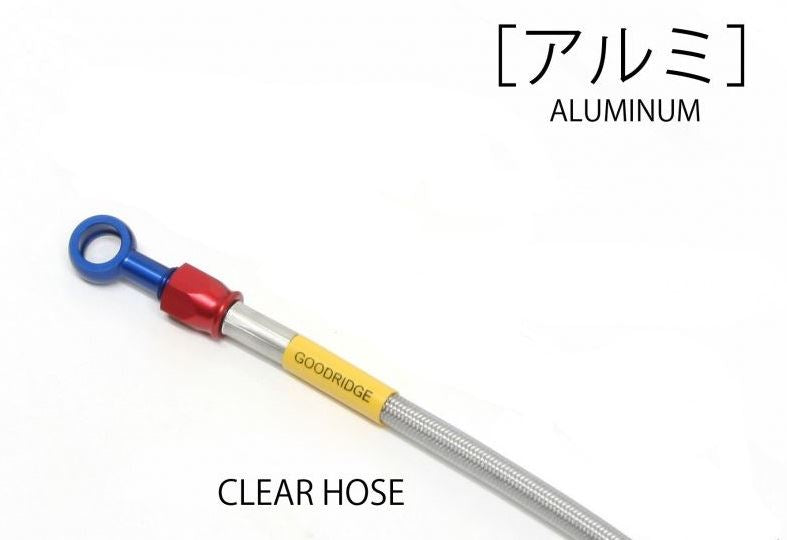 Ninja 1000SX Mesh Brake Hose Front Clear Hose Aluminum