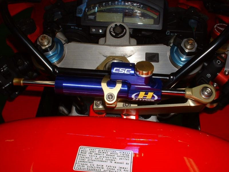 CNCステアリングダンパーステー タイプ3 ゴールド 75mm VTR1000 SP-1