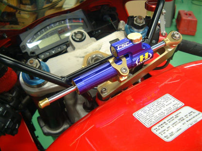 CNCステアリングダンパーステー タイプ3 ゴールド 75mm VTR1000 SP-1