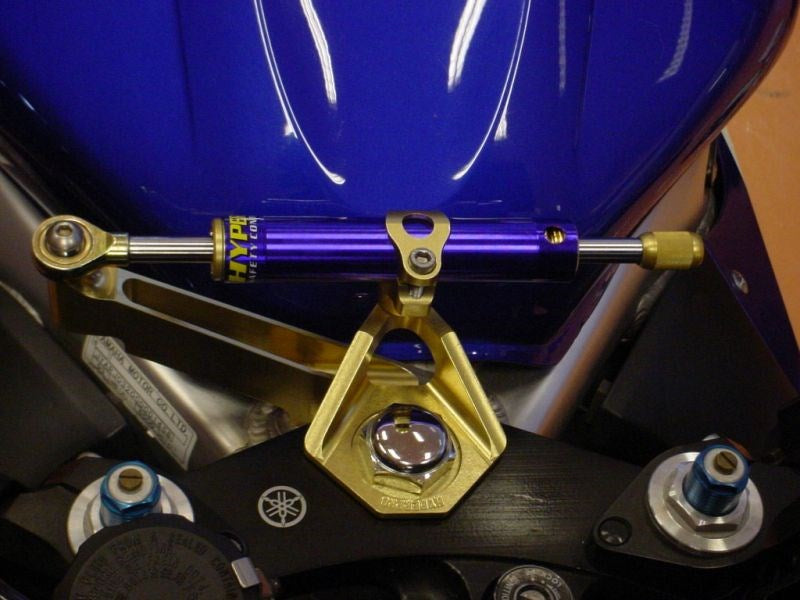 CNC Steering Damper Stay Street Type 3 Black 75mm YZF-R6