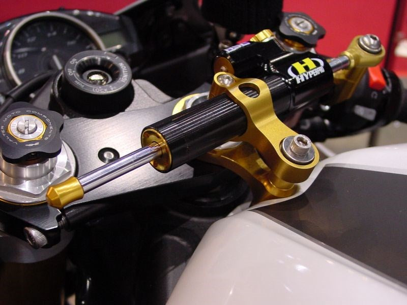 CNC Steering Damper Stay Type 10 Black 75mm YZF-R6