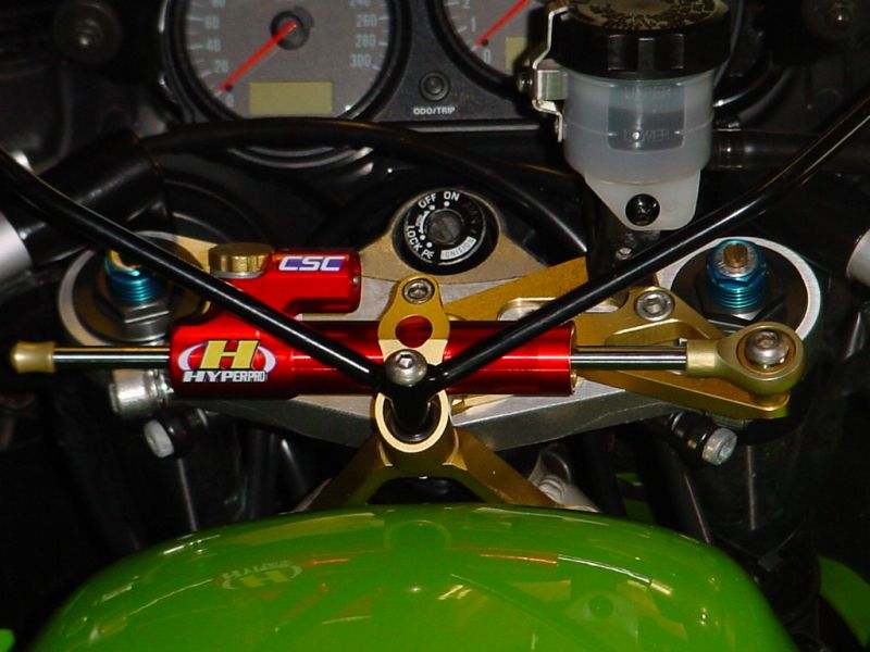 CNCステアリングダンパーステー ステム タイプ1 ブラック 75mm ZX-9R