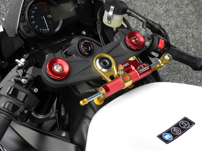 CNC Steering Damper Stay 75mm Right Pillow Ball Black TYPE-1 ZX-6R(636) 13-24