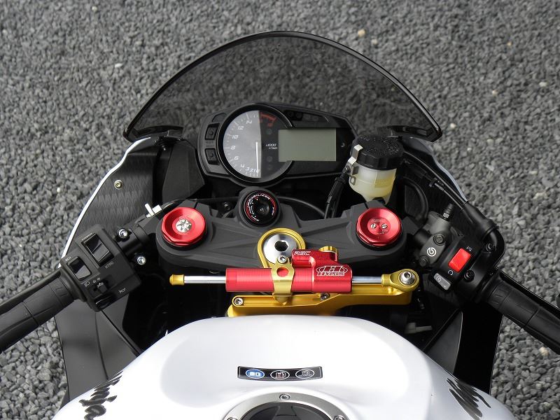 CNC Steering Damper Stay 75mm Right Pillow Ball Black TYPE-1 ZX-6R(636) 13-24