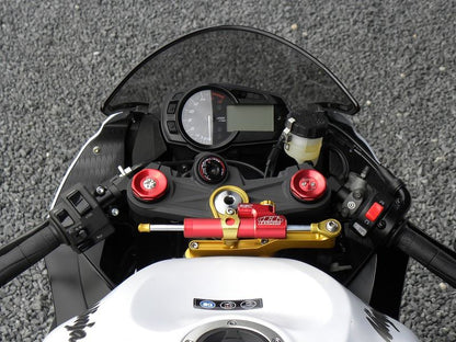 CNC Steering Damper Stay 75mm Right Pillow Ball Black TYPE-1 ZX-6R(636) 13-24