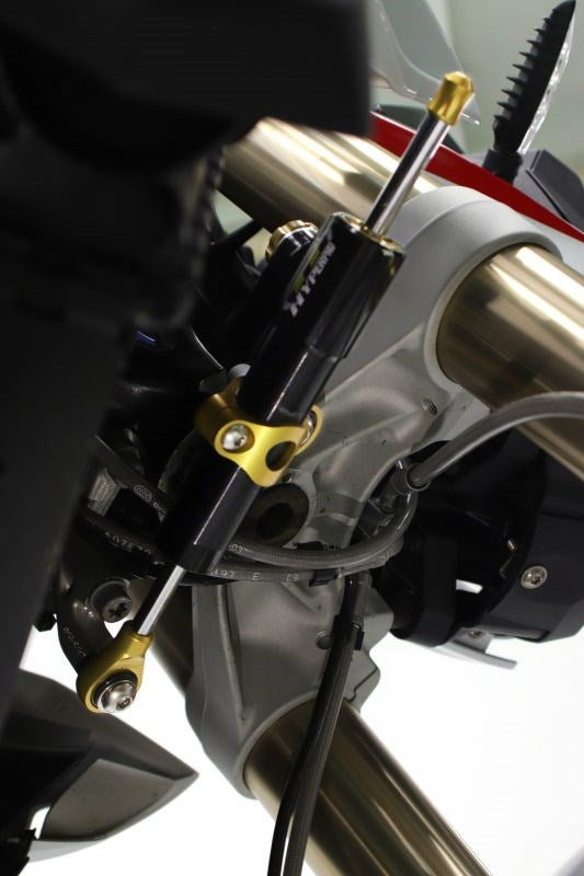 CNC Steering Damper Bracket Type 1 Black 75mm F800 S/R/ST/GT
