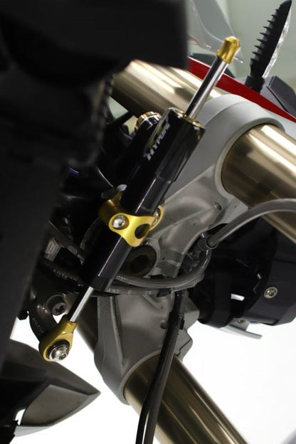 CNC Steering Damper Bracket Type 1 Black 75mm F800 S/R/ST/GT