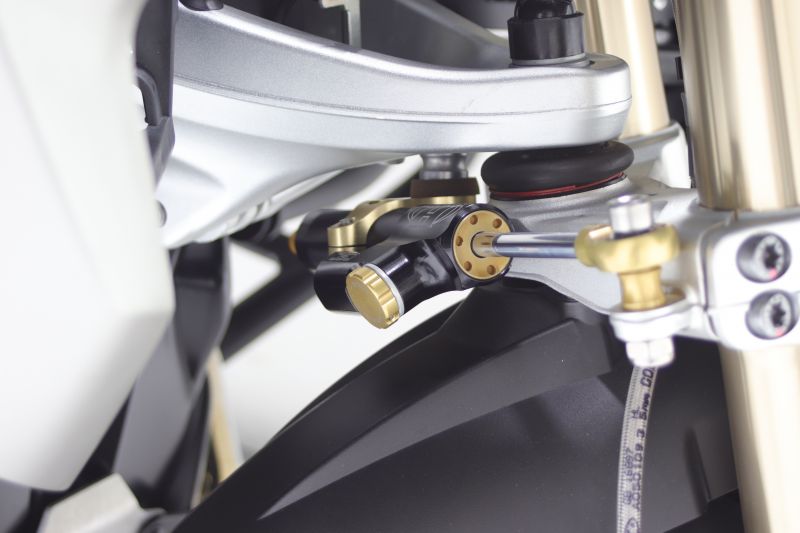 CNC Steering Damper Bracket Type 3 Black 68mm R1200GS R1200RT