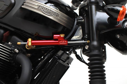 CNCステアリングダンパーステー タイプ2 ゴールド 120mm BONNEVILLE T120