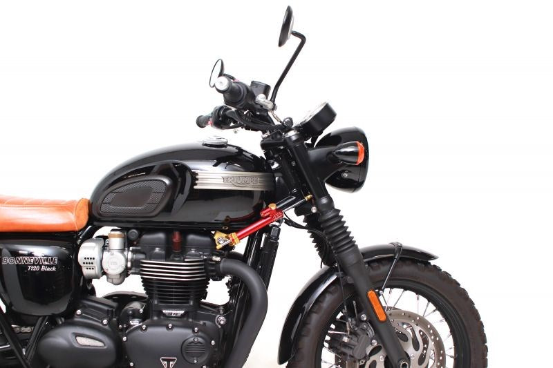 CNCステアリングダンパーステー タイプ2 ゴールド 120mm BONNEVILLE T120