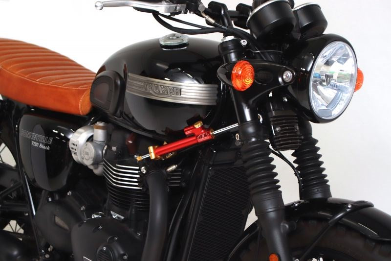 CNCステアリングダンパーステー タイプ2 ゴールド 120mm BONNEVILLE T120