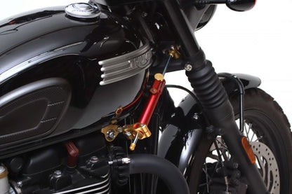 CNCステアリングダンパーステー タイプ2 ゴールド 120mm BONNEVILLE T120