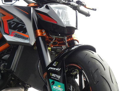 CNCステアリングダンパーステー 68mm 逆ピロボール ブラック TYPE-3 1290 SUPER DUKE R 14-19/GT 16-24