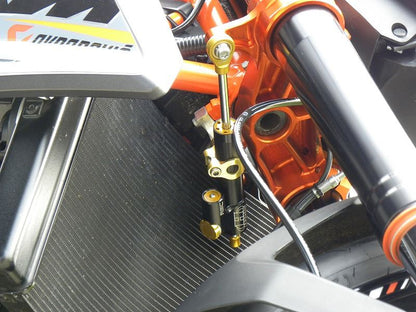 CNCステアリングダンパーステー 68mm 逆ピロボール ブラック TYPE-3 1290 SUPER DUKE R 14-19/GT 16-24