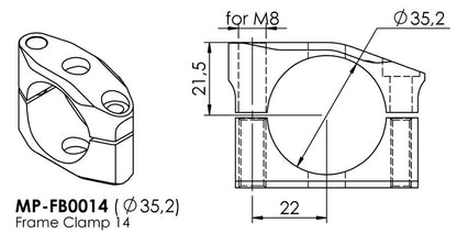 Frame Clamp Type 14 Gold 35.2mm