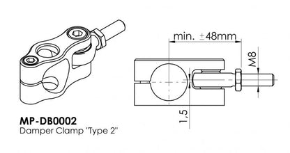 ボディークランプ タイプ2 ゴールド 24.6mm
