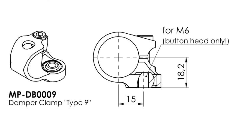 ボディークランプ タイプ9 ブラック 24.6mm
