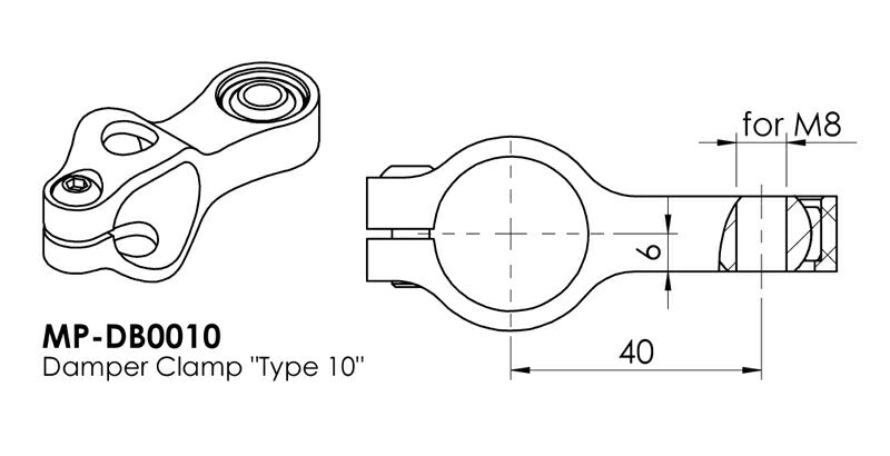 ボディークランプ タイプ10 ブラック 24.6mm