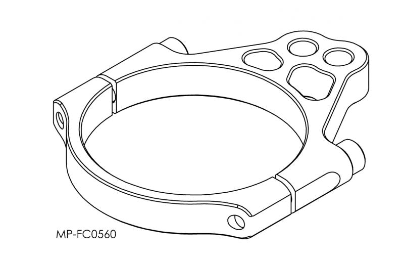 フロントフォークブラケット ブラック 53mm
