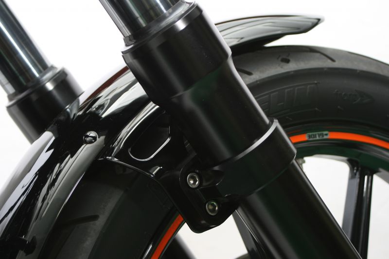 Fender Brackets for H49 Forks, Black, Left and Right Set, Dyna FXD